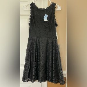 AUW black floral dress